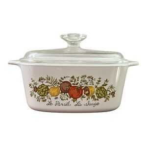 Vtg CorningWare Le Persil La Sauge Spice of Life Casserole Dish A-1-1/2-B 1.5Qt